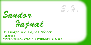 sandor hajnal business card